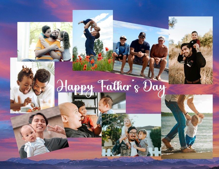 A photo collage of fathers