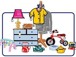Clipart of bazaar items set up for sale