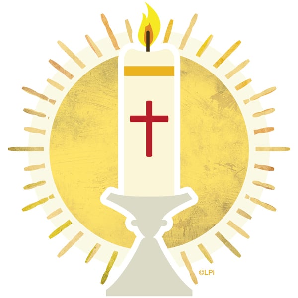 clipart of a lit liturgical candle