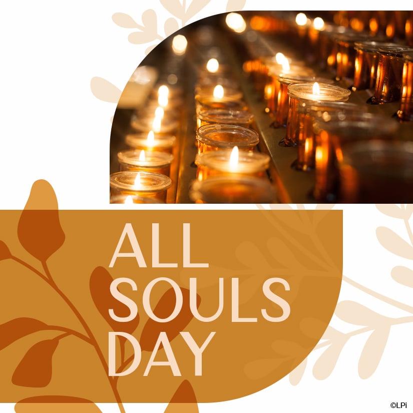 All Souls Day 4 Photo of burning candles and the words All Souls Day
