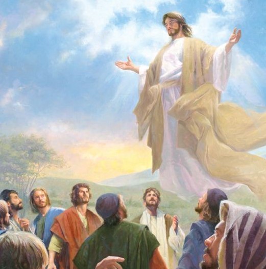 Painting depicting the Ascension of Jesus into heaven