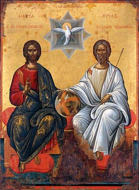Byzantine icon depicting the Holy Trinity