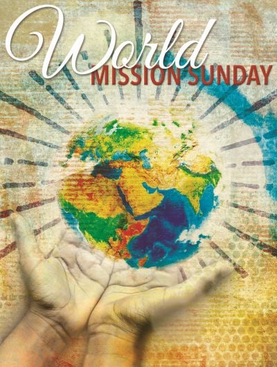 Graphic of outstretched hands holding a globe