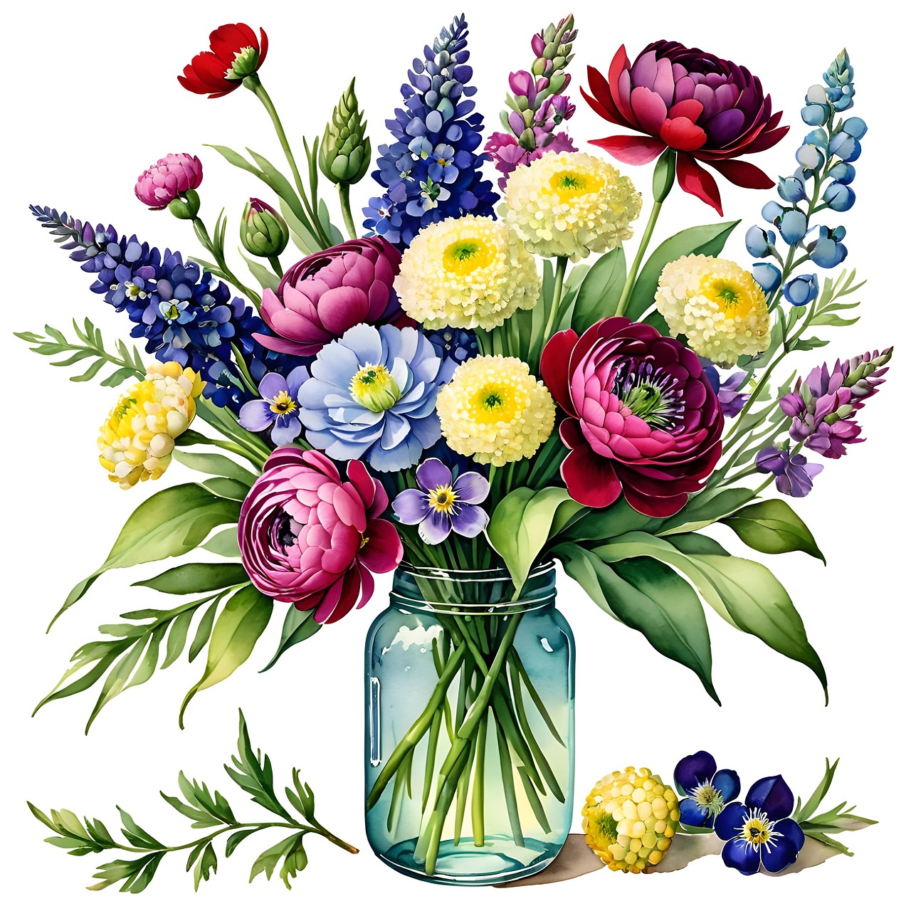 illustration of a wildflower bouquet