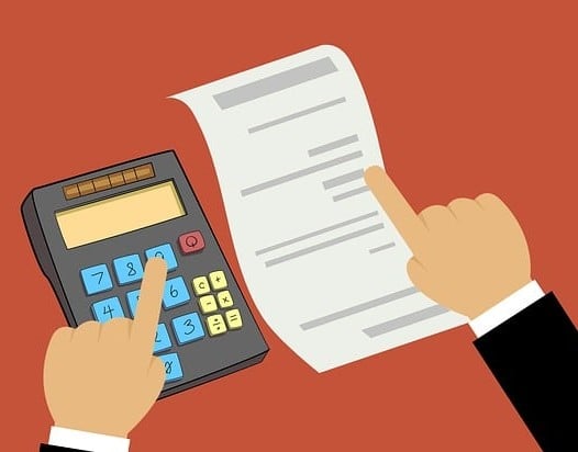 Graphic of a financial statement and calculator