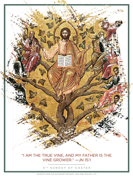 Icon depicting Christ as the vine and apostles as the branches