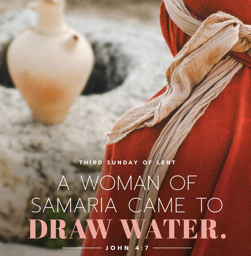 Photo of a woman at a well