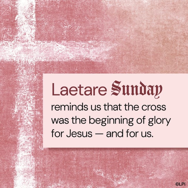 Cross on pink background