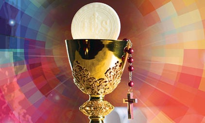 Photo of chalice with large host