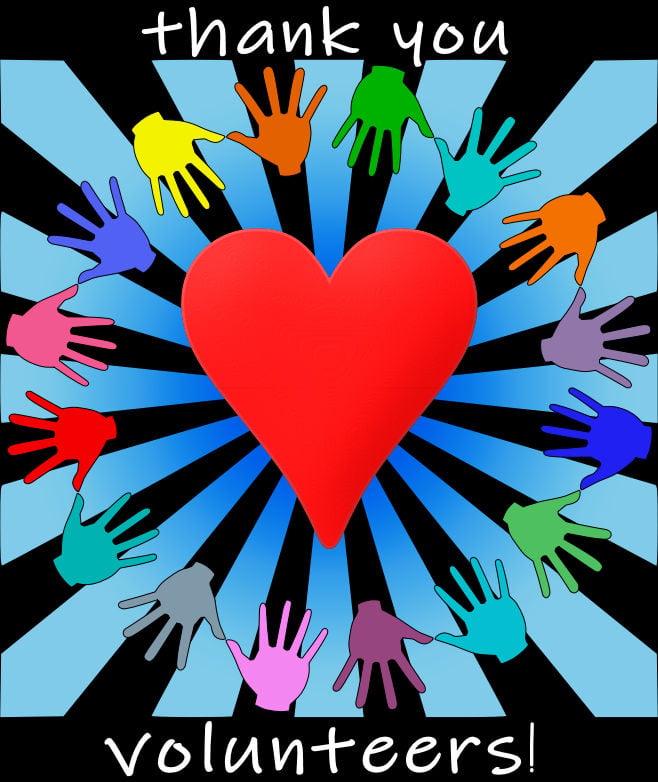Graphic depicting hands reaching toward a centre heart