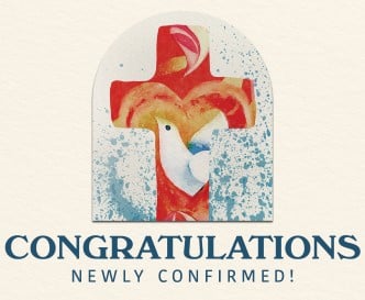 Illustration of the Holy Spirit and a cross