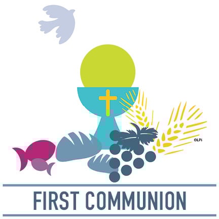 Graphics of items representing the Eucharist