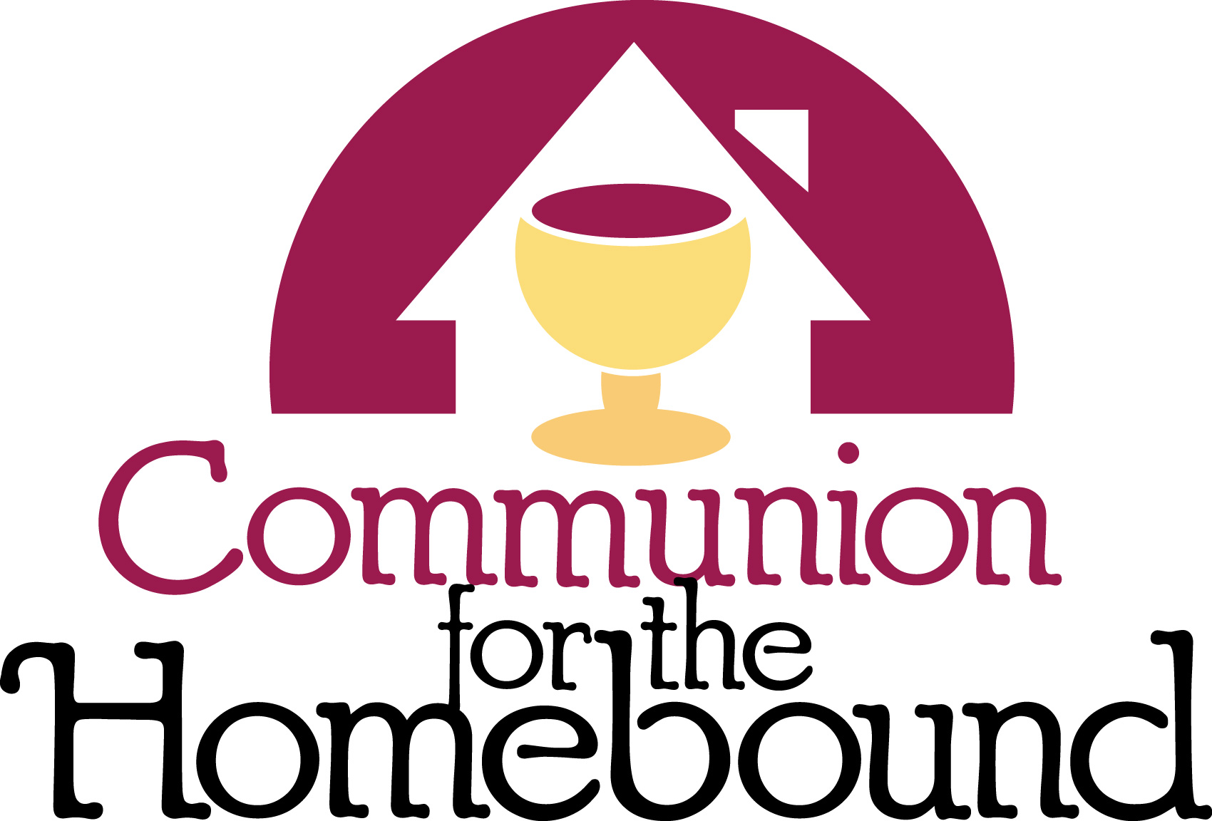 Graphic of a chalice with the text Communion for the Homebound