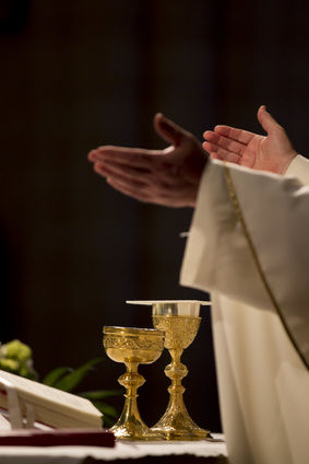 Photo of the Consecration of Eucharist