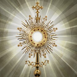 Image of the top portion of a monstrance